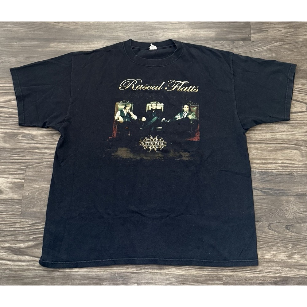 Rascal Flats Unstoppable Tee Shirt XXL Black Concert Tour Vintage‎ Unisex
